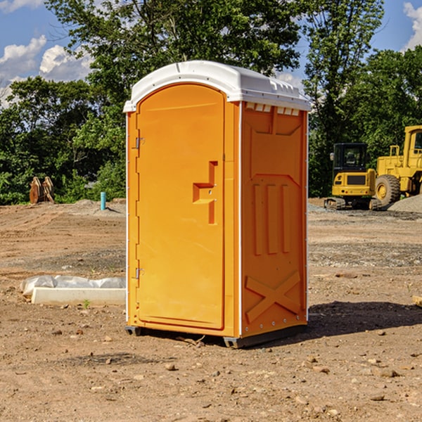 how often are the portable restrooms cleaned and serviced during a rental period in Dunseith ND